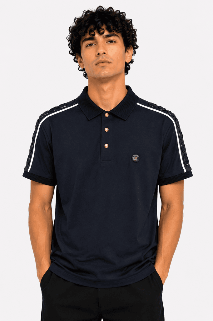Gucci Men's Premium Cotton T-Shirt - Navy Blue (XL) 1