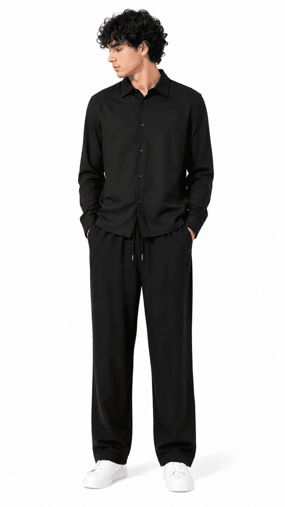 Loro Piana Premium Cotton Men's Travel Set - Black (XL) 1