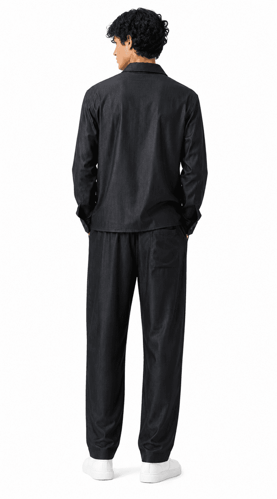 Loro Piana Men's Premium Cotton Travel Set - Black (XL) 2