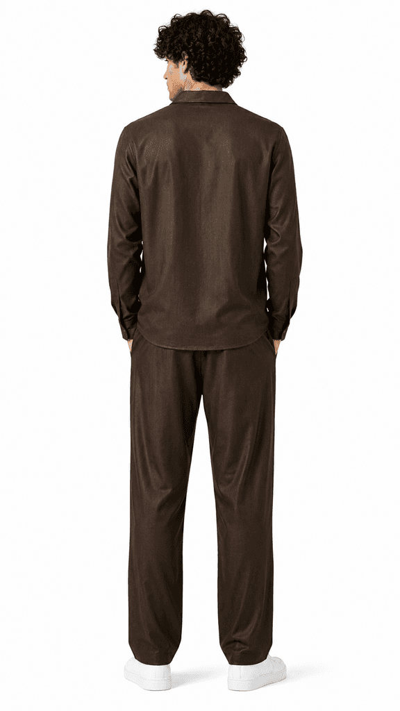Loro Piana Men's Premium Cotton Travel Set - Dark Brown (XL) 2