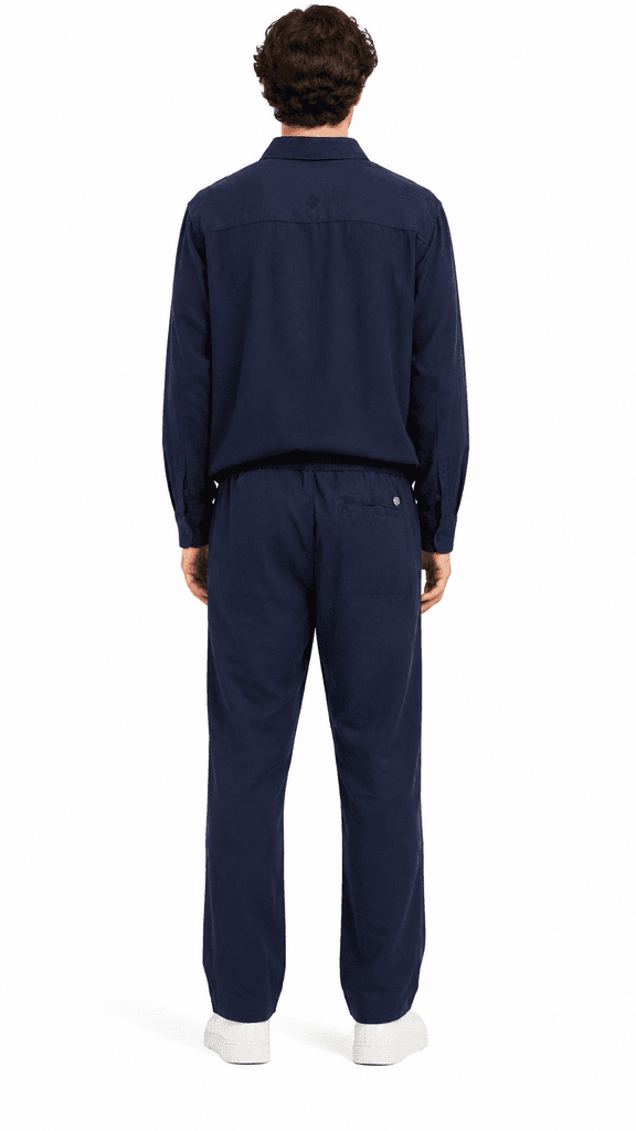 Loro Piana Men's Premium Crinkle Travel Set - Navy Blue (XL) 2