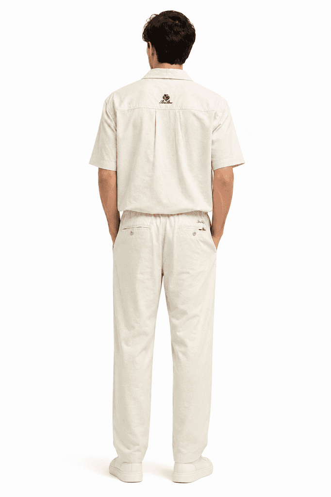 Loro Piana Master Quality Men's Travel Set in Crinkle Fabric - Off White / XL 2