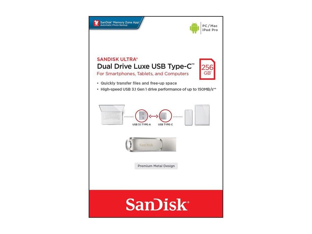 Sandisk Dual Drive Luxe USB Type-C 256GB 1