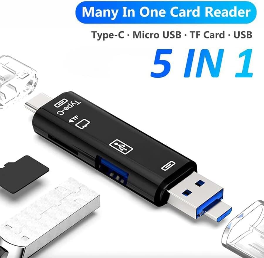 5 In 1 OTG Card Reader TF Micro USB USB Type-C 1