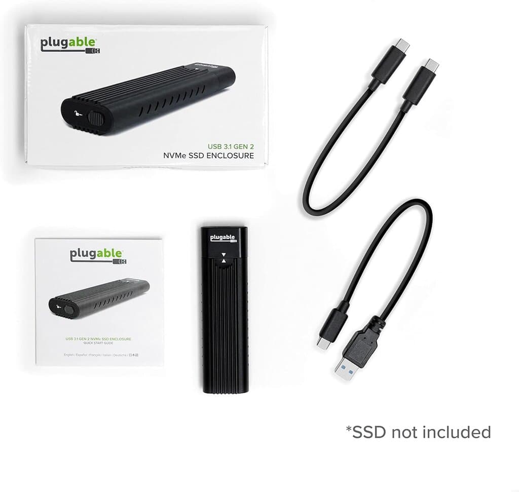 NVME SSD Enclosure Type-C to USB External 8
