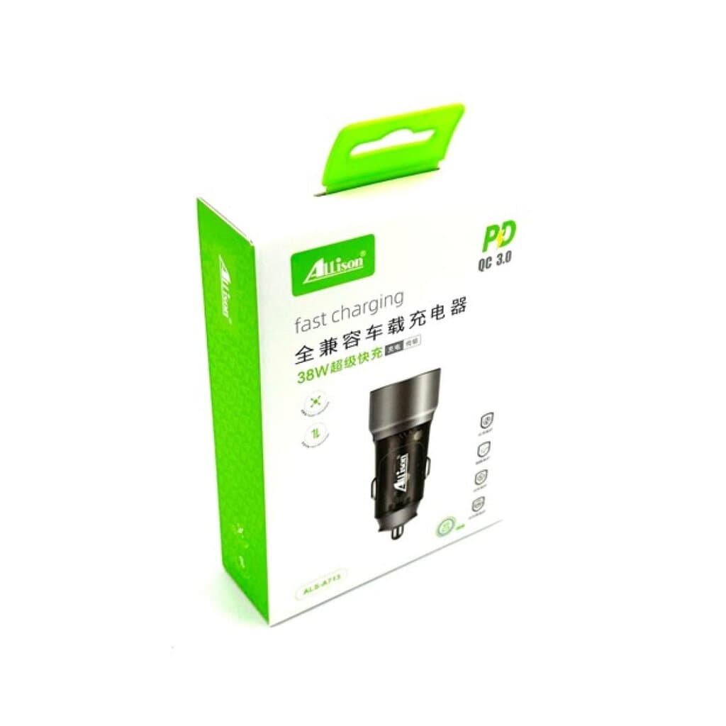 ALLISON Car Charger Adapter 38W PD Type-C USB 1