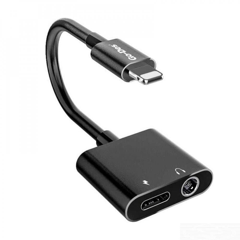 2 in 1 Lightning to 3.5mm Headphone and Charging Adapter 1