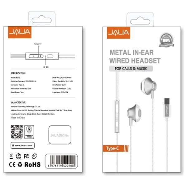Jaua Meta In Ear Wired Headset Type-C for Calls and Music 1