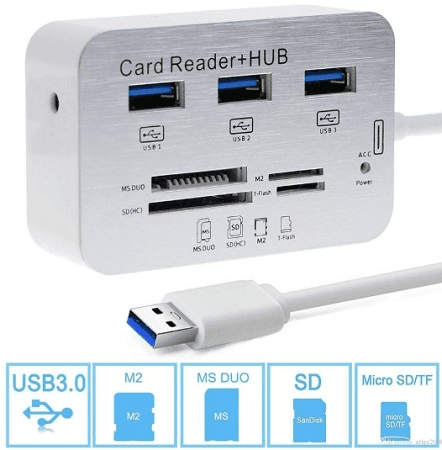 USB Hub 3.0 3 Ports with Card Reader 1