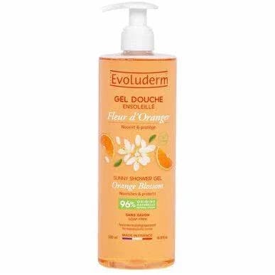 evoluderm sunny shower gel orange blossom 1