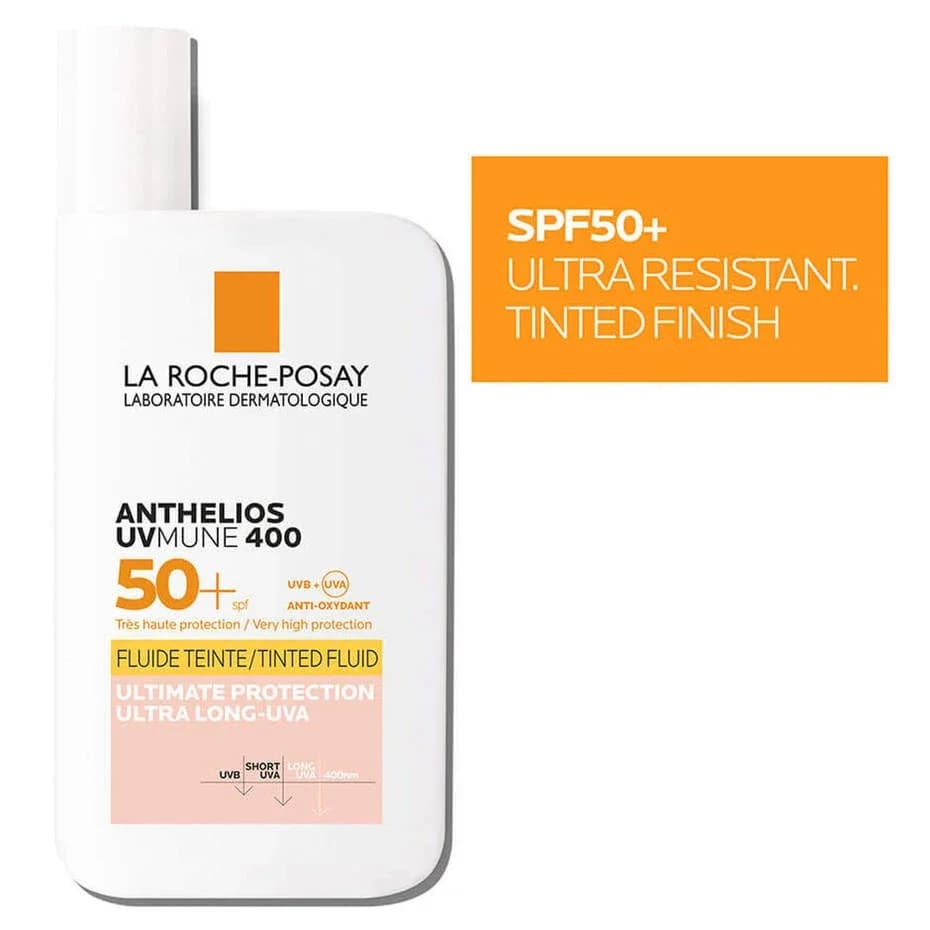 LA ROCHE POSAY ANTHELIOS UVMUNE 400 INVISIBLE TINTED FLUID SPF50+ SUN CREAM 50ML 1