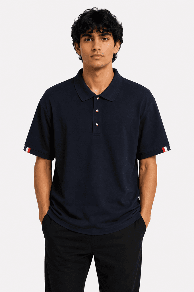 TIANKONGYIHAO Men's Premium 100% Cotton Classic Crewneck T-Shirt - Navy Blue (XL) 1