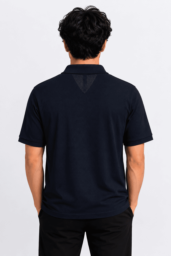 TIANKONGYIHAO Men's Premium 100% Cotton Classic Crewneck T-Shirt - Navy Blue (XL) 2