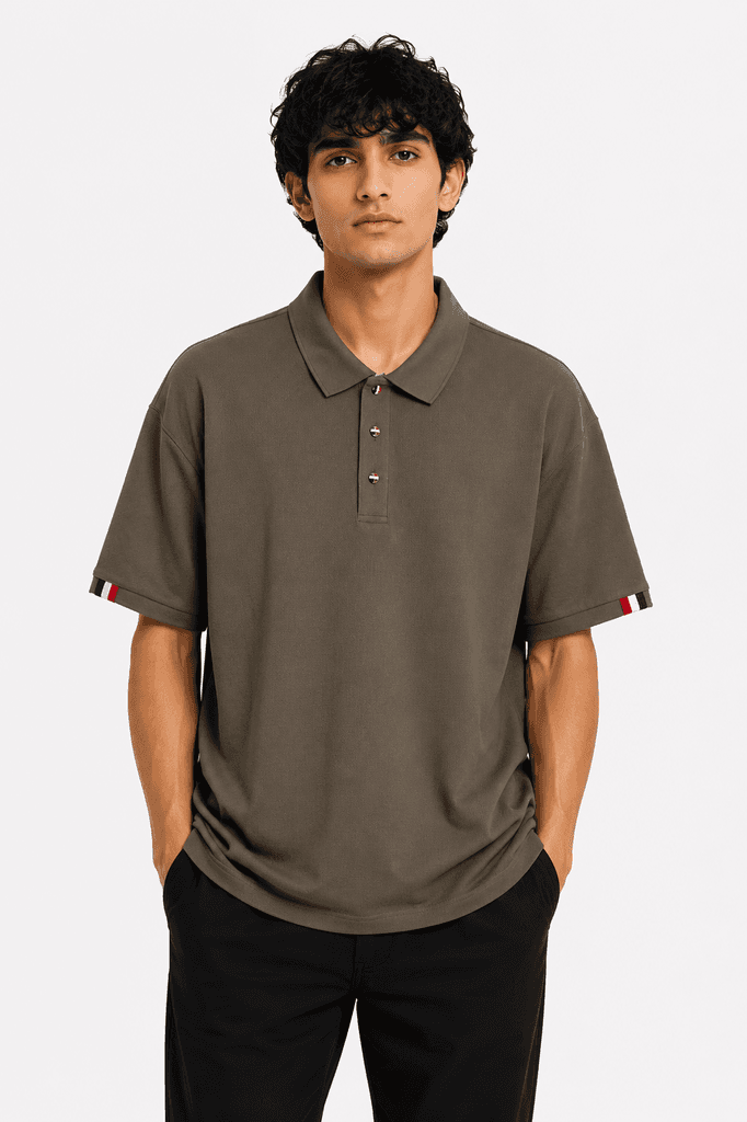 TIANKONGYIHAO Men's Premium 100% Cotton Classic Crewneck T-Shirt - Dark Brown (XL) 1