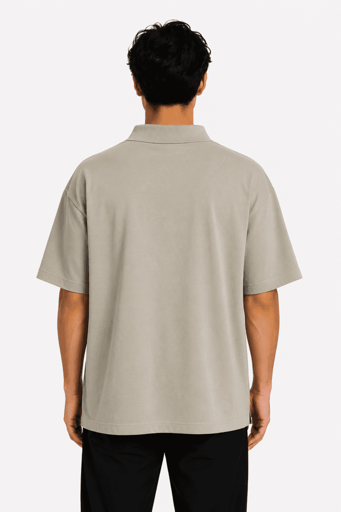 FASHION Men's Premium 100% Cotton Classic Crewneck T-Shirt - Beige (5XL) 2
