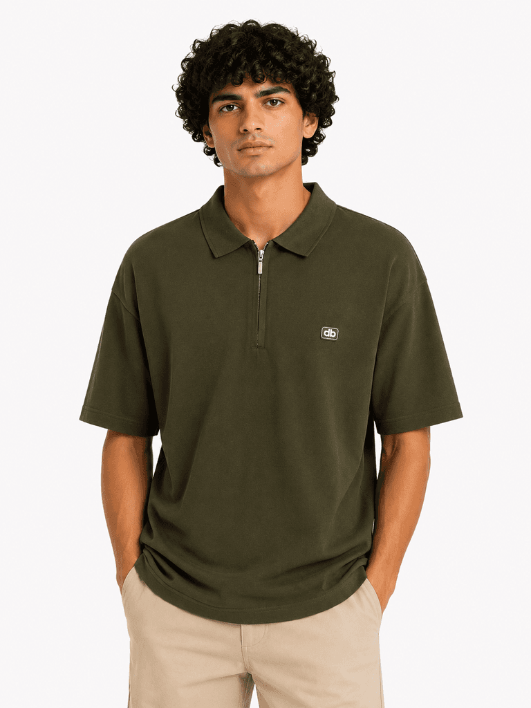FASHION Men's Classic Cotton T-Shirt - Dark Green (5XL) 1