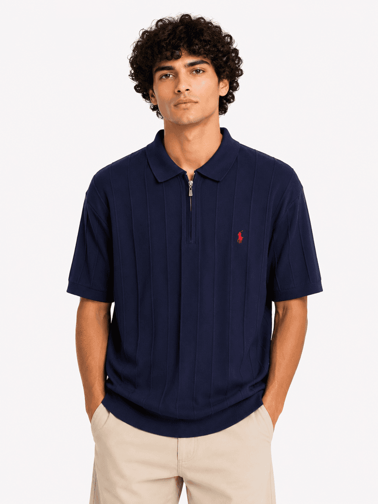 Polo Men's Premium Cotton T-Shirt - Navy Blue (XL) 1