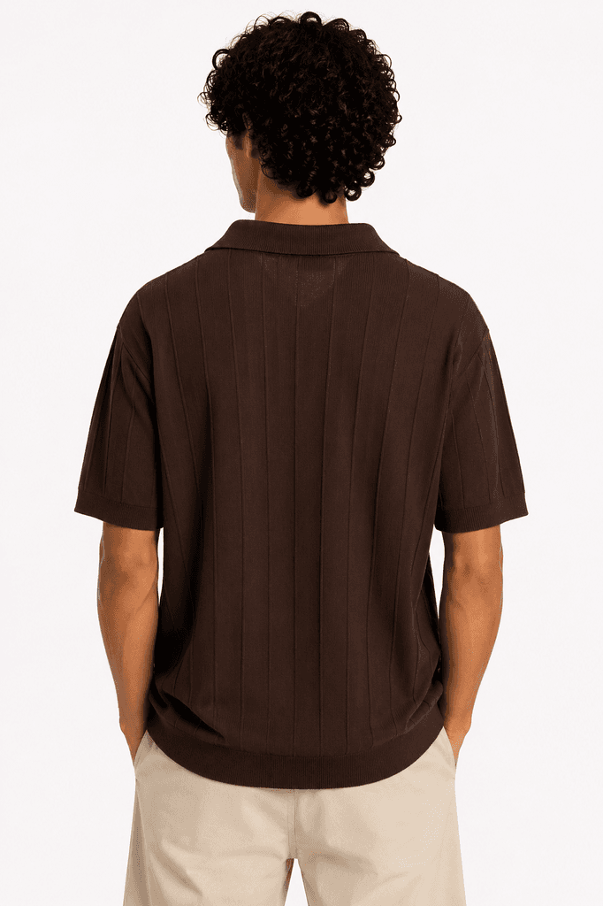 Polo Men's Premium Cotton T-Shirt - Dark Brown (XL) 2