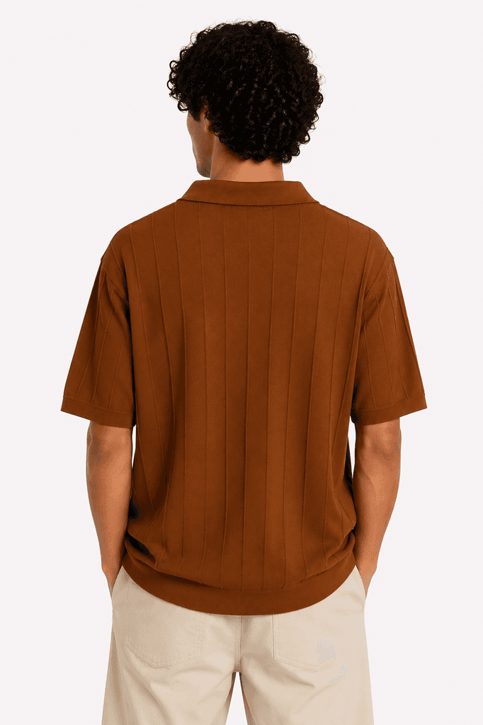 Polo Men's Premium Cotton T-Shirt - Rust Orange (XL) 2