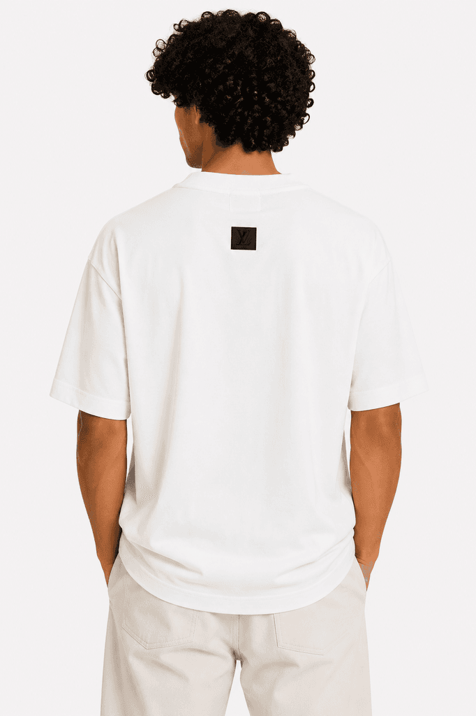 LV Men's Premium Cotton T-Shirt - White (L) 2