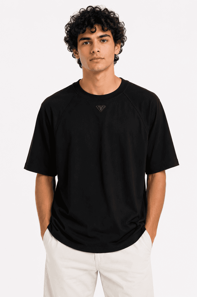 XKIMRAW Men's Classic Cotton T-Shirt - Black (L) 1