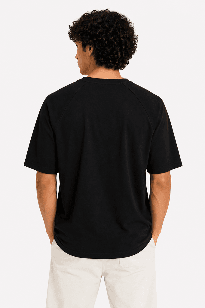 XKIMRAW Men's Classic Cotton T-Shirt - Black (L) 2