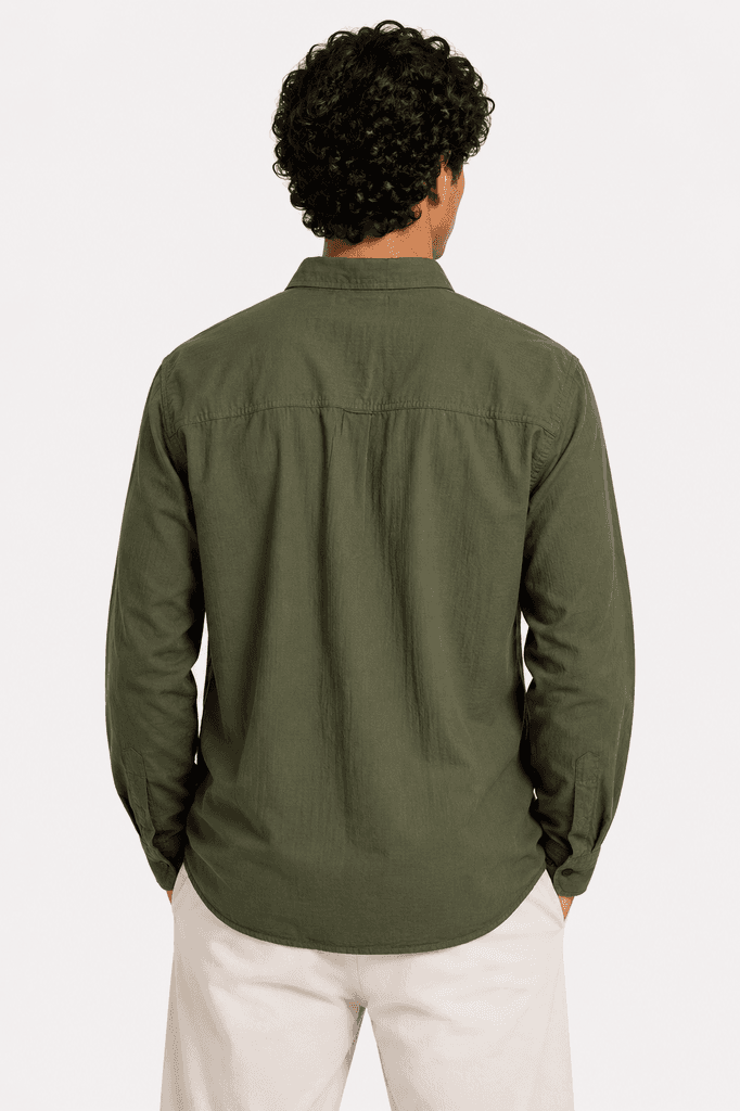 Polo Men's Premium Cotton Shirt - Dark Green (S) 2