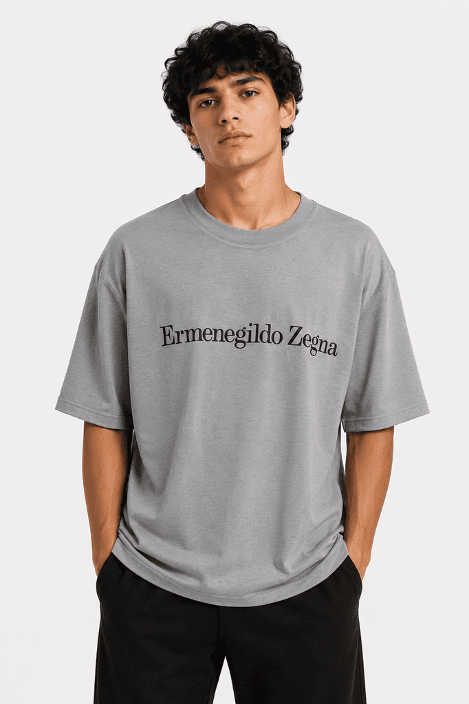 Ermenegildo Zegna Men's Luxury Cotton T-Shirt - Gray (L) 1