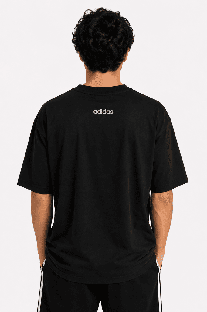 Adidas Men's Classic Cotton Crewneck T-Shirt - Black (L) 2