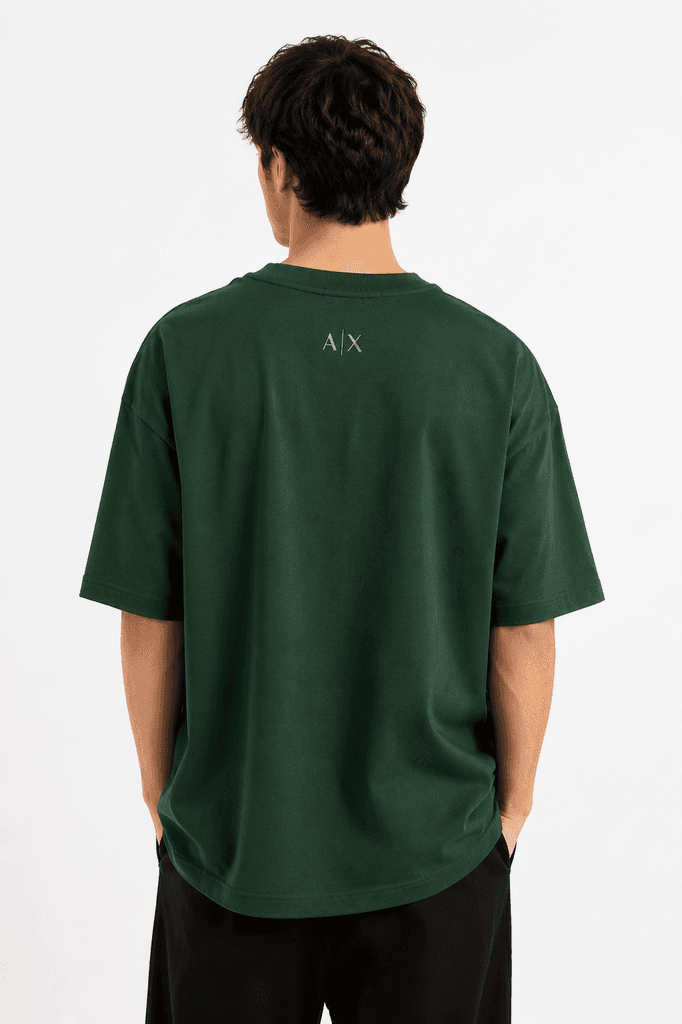 A/X Armani Exchange Men's Premium Cotton Crewneck T-Shirt - Dark Green (L) 2