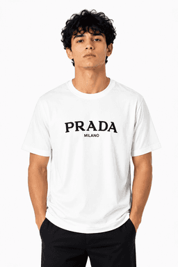 Prada Premium Men's Cotton T-Shirt - White - XL — photo 1