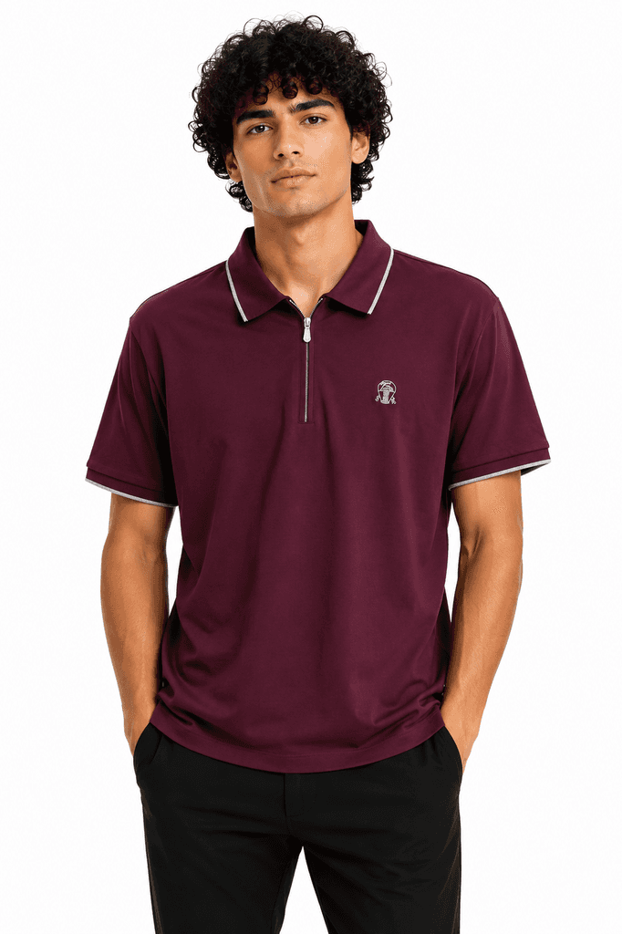 Brunello Cucinelli Men's Master Quality Premium Cotton T-Shirt - Dark Red (XL)