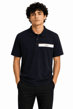 Boss Premium Men's Cotton T-Shirt - Navy Blue - XL — photo 1