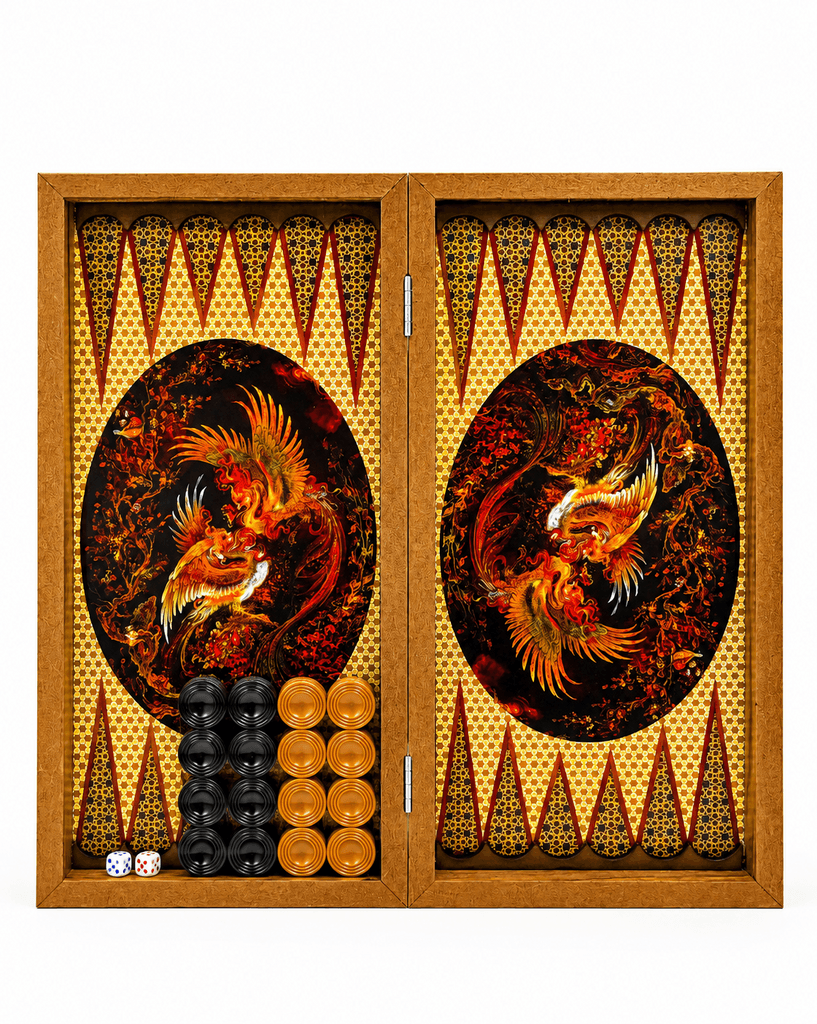 Premium Classic Backgammon Board Game Set with Dice and Checkers - Other 2
