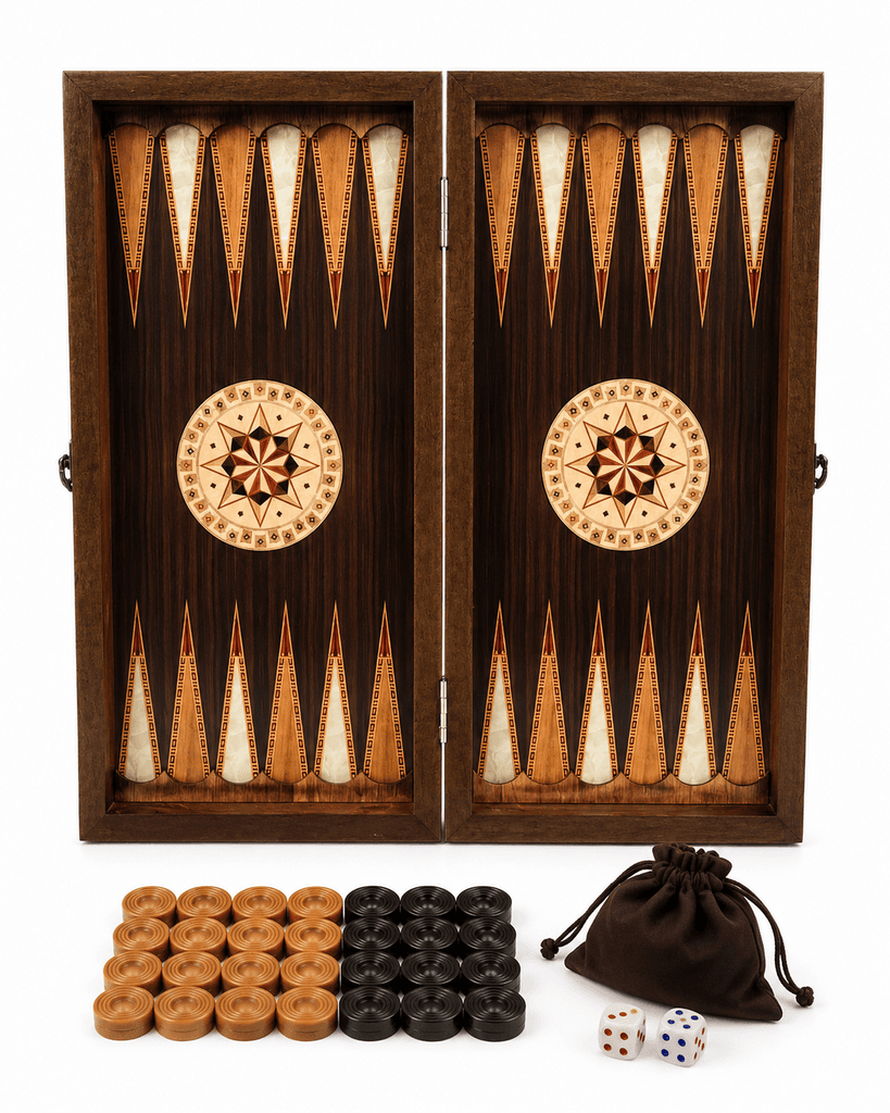 Premium Classic Backgammon Board Game Set 1