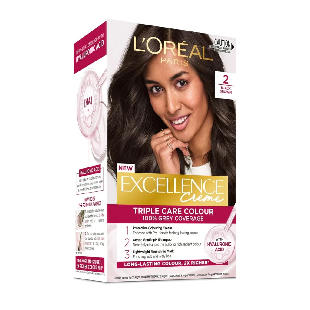 L'Oreal Excellence Hair Color (2 Dark Brown) 1