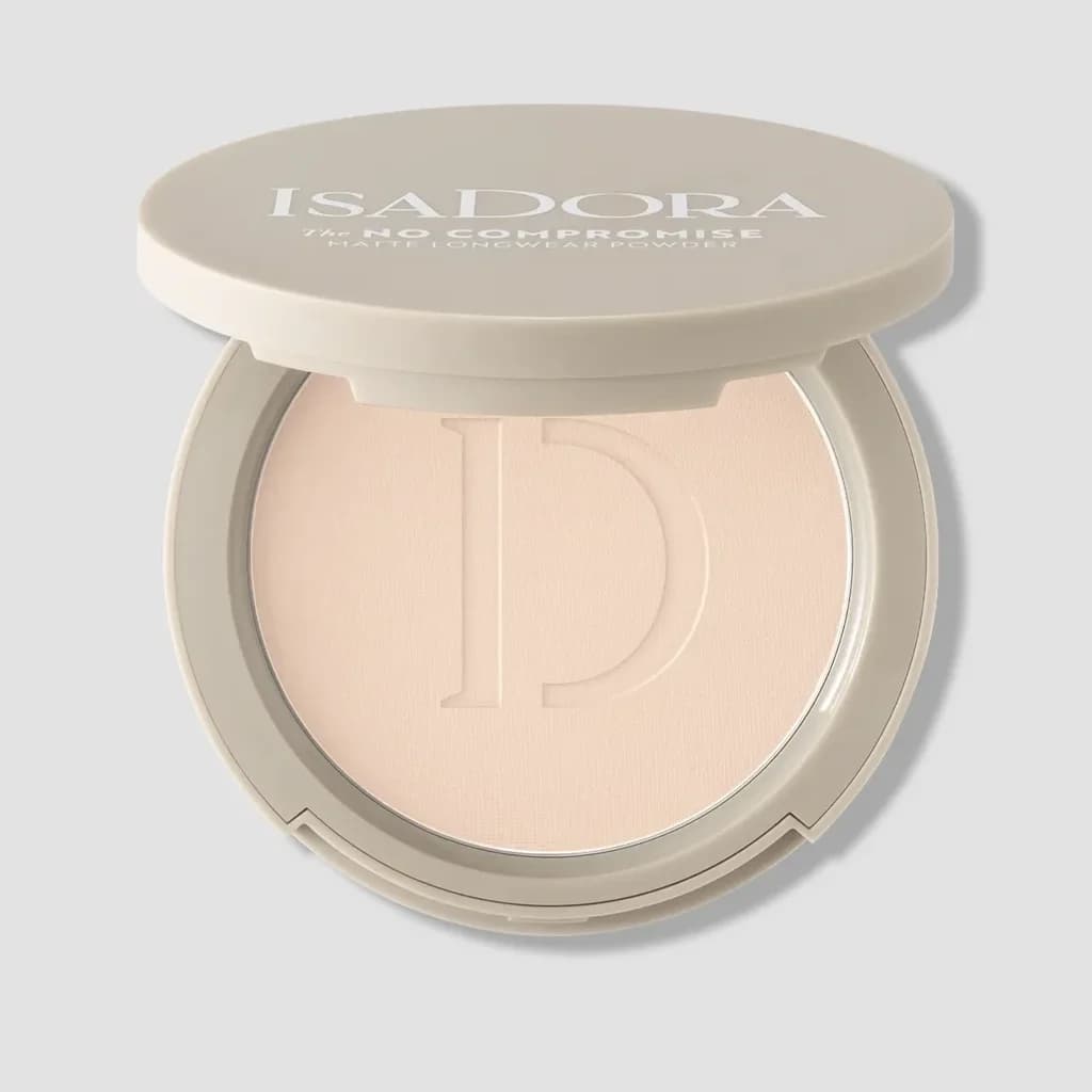 ISADORA THE NO COMPROMISE MATTE LONGWEAR POWDER 61 COOL IVORY 1