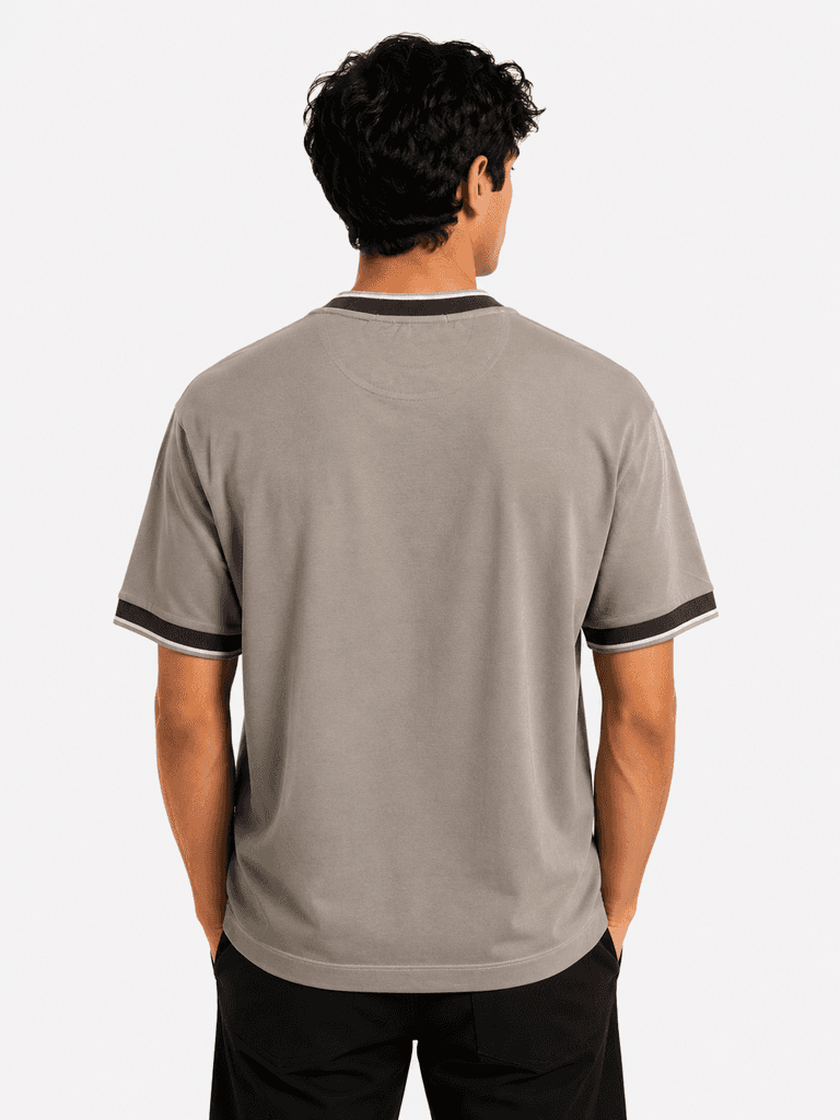 تي شيرت Brunello Cucinelli الرجالي المميز من القطن - بني - مقاس XL — photo 2