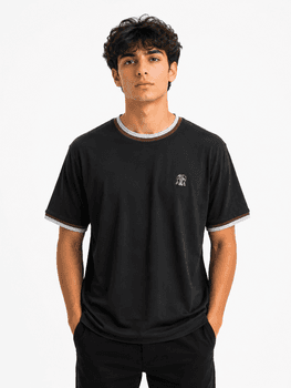 کراسی پیاوانەی فاخری Brunello Cucinelli لە لۆکە - ڕەش (XL)