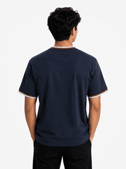 Brunello Cucinelli Premium Men's Cotton T-Shirt - Navy Blue (XL) — photo 2