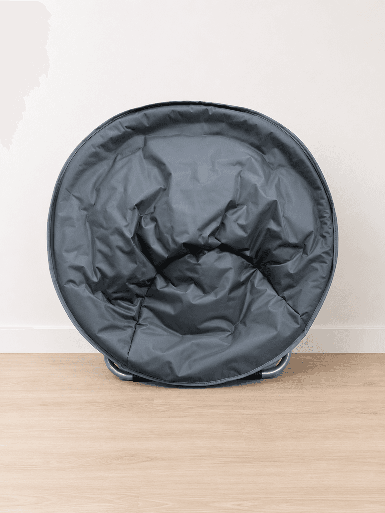 Portable Foldable Moon Chair - Gray (S) | Soft Lounge Chair for Indoor & Outdoor Comfort 2