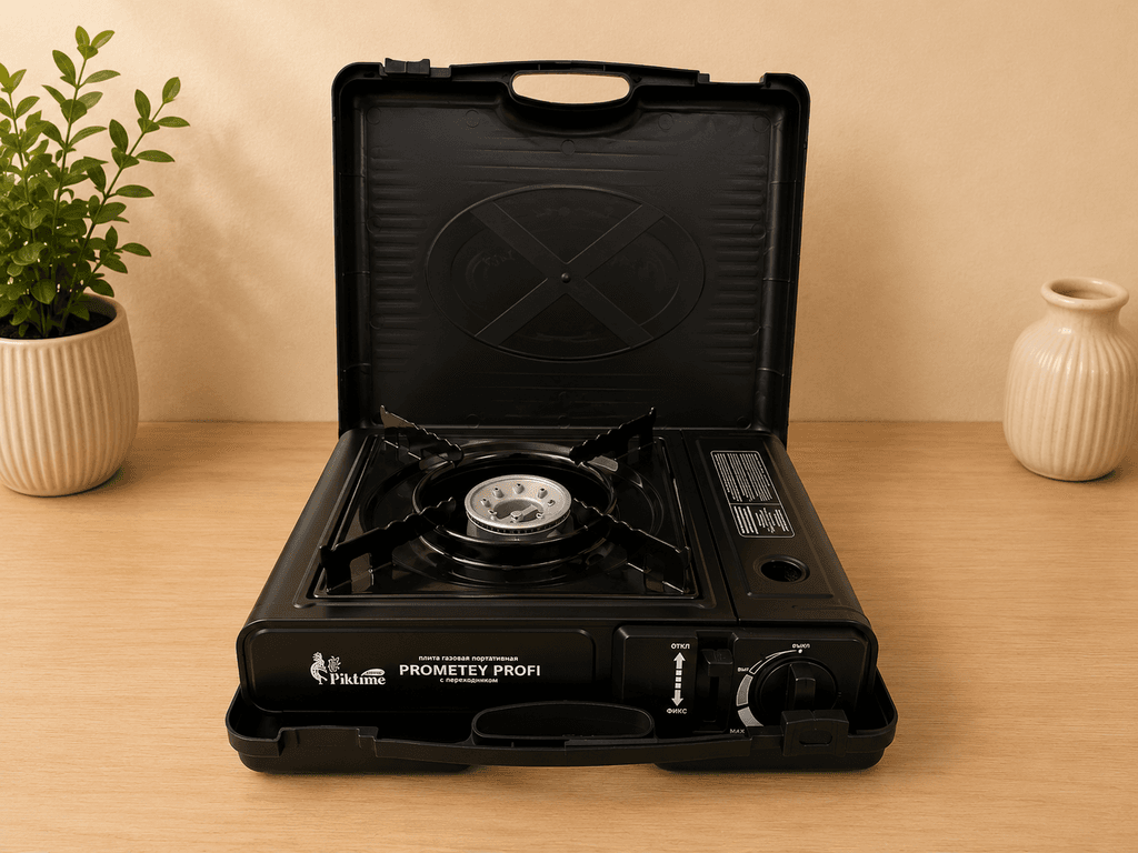 Premium Portable Camping Stove with Protective Carry Case - Black (Size L) 2