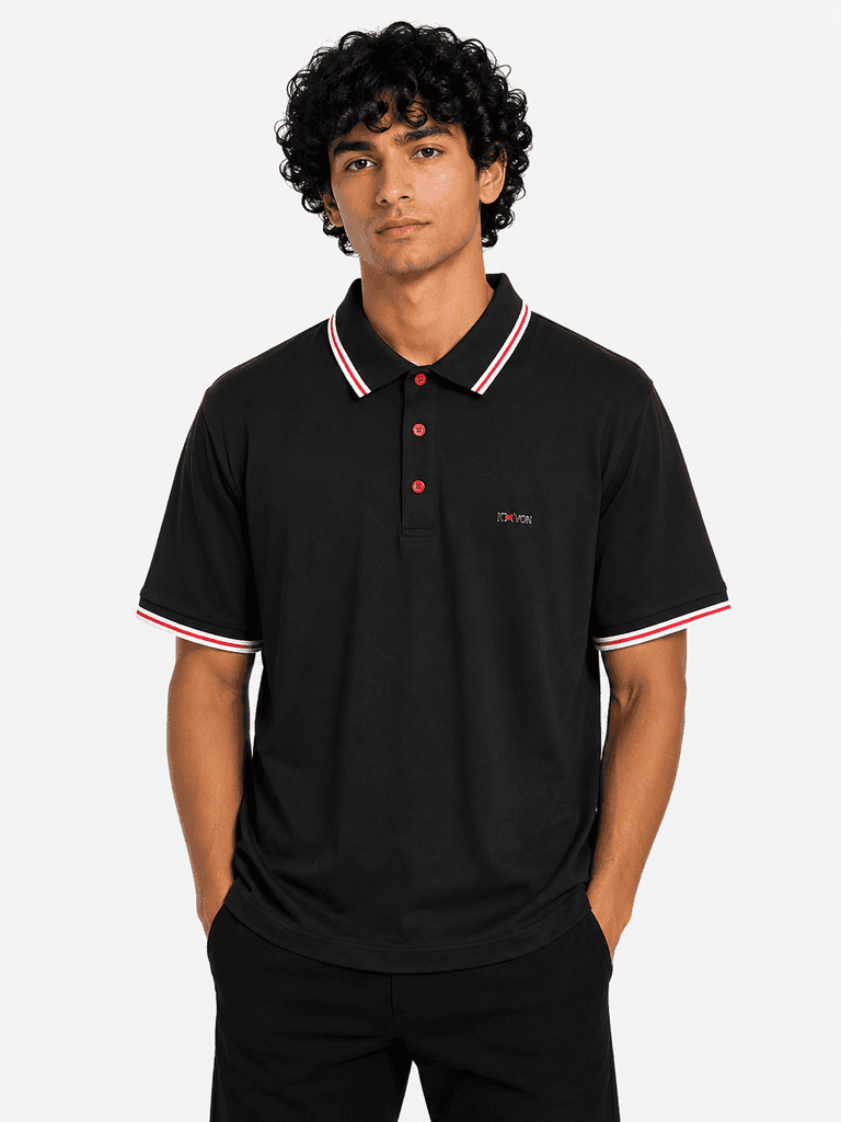 Kiton تي شيرت قطني فاخر للرجال - جودة ماستر ممتازة برقبة دائرية - أسود (XL)