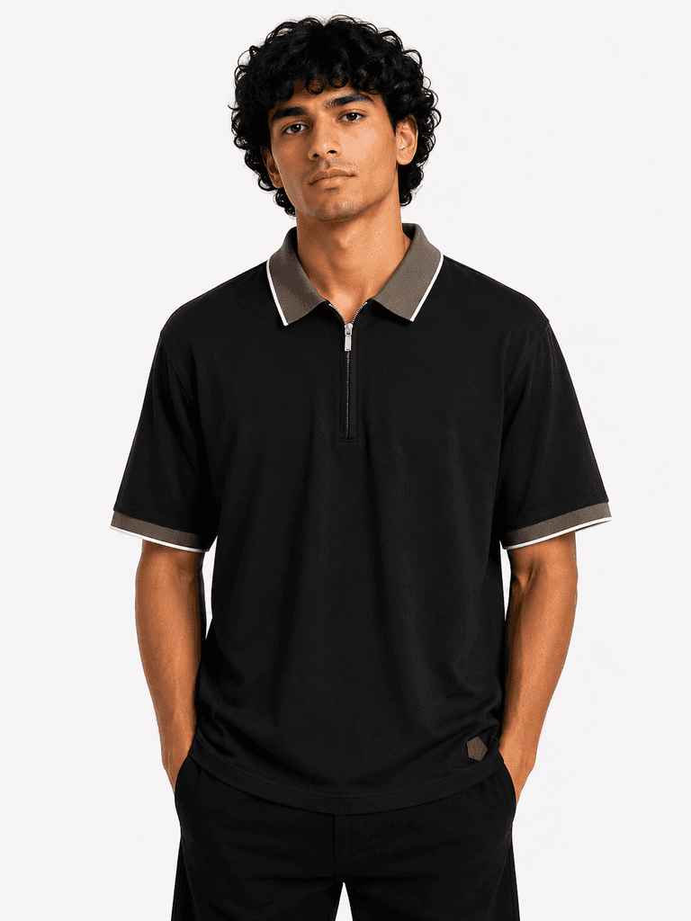 Premium Men's Cotton T-Shirt by Loro Piana - Master Quality - Black (XL)