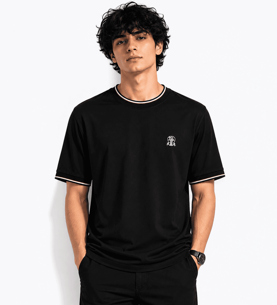 Brunelic Cucinelli Men's Premium Cotton T-Shirt - Black (XL) 1