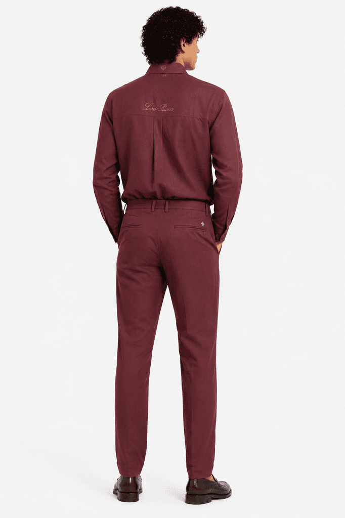 Loro Piana Master Quality Men's Crinkle Fabric Travel Set - Dark Red (XL) — photo 2