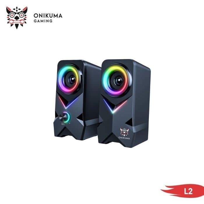 Onikuma L2 Wired Gaming Speaker USB & 3.5mm, RGB Light, 2.5” Drivers