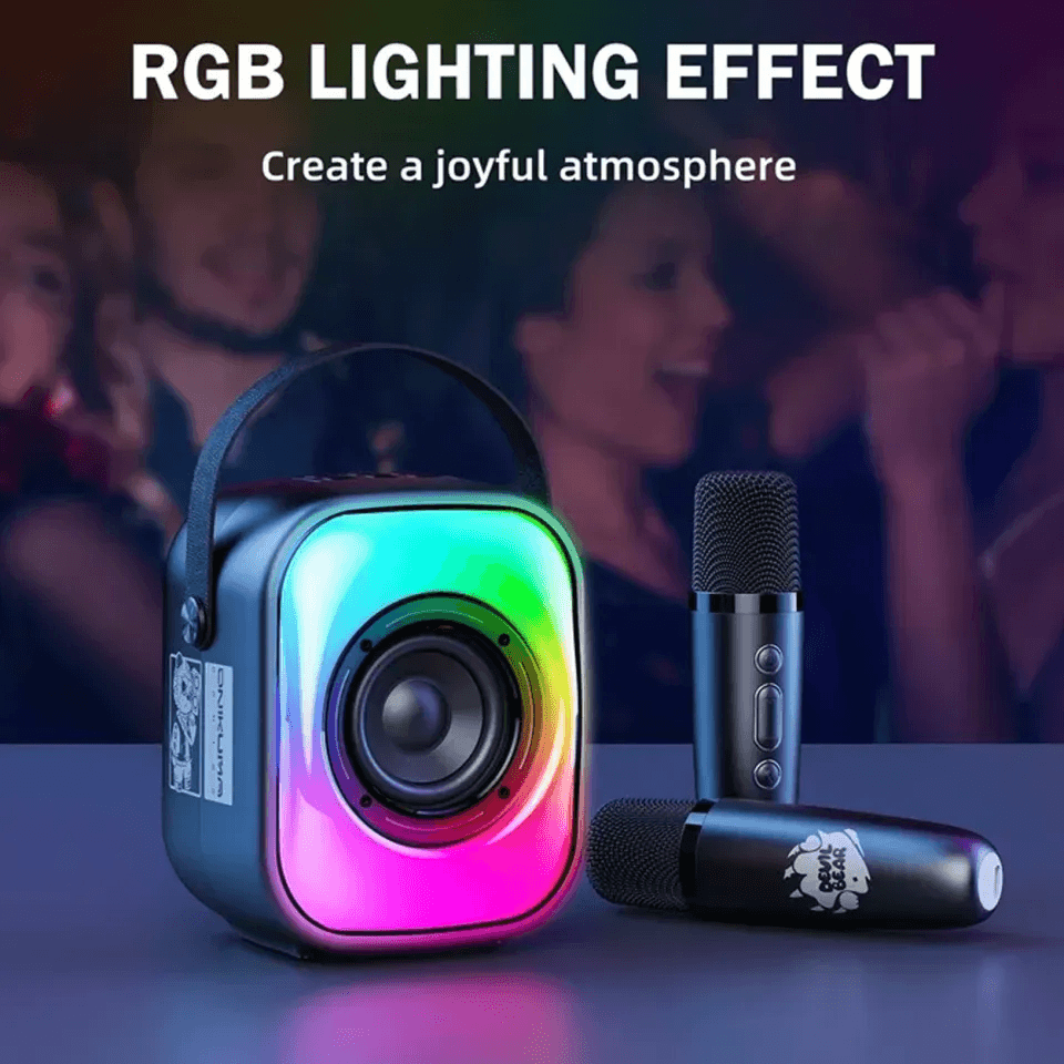Onikuma L7 RGB Wireless Karaoke Speaker Mic (Black) — photo 4
