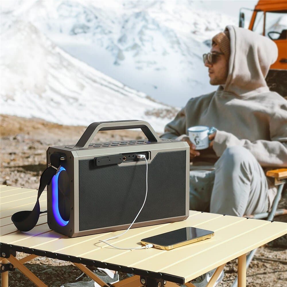 Joyroom Dual Mic Wireless Speaker - JR-MW03 (Black) — photo 4