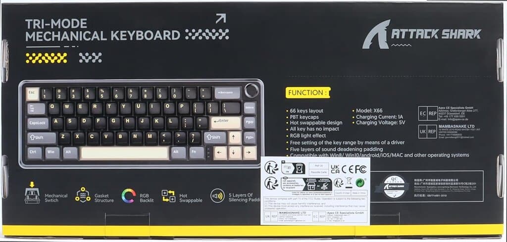 Attack Shark X66 Mechanical Gaming Keyboard 11